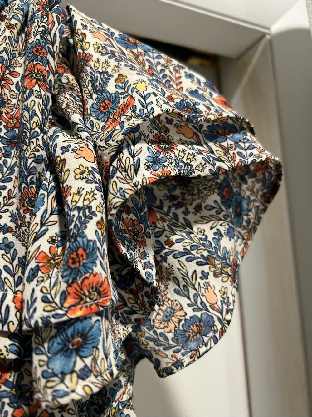 Rose & Olive Floral Ruffle-Yoke Blouse - Picture 3 of 3